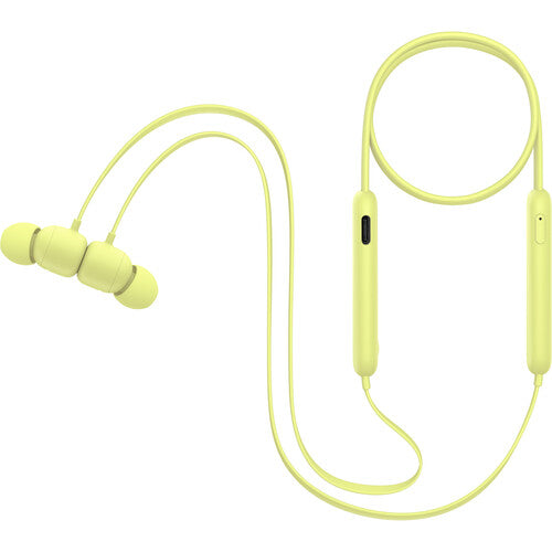 Beats Flex Wireless Earbuds - All-Day Comfort, Magnetic Earphones with Built-in Mic, Apple W1 Chip, USB-C Charging (Yellow) | Perfect for Workouts, Commuting & Travel