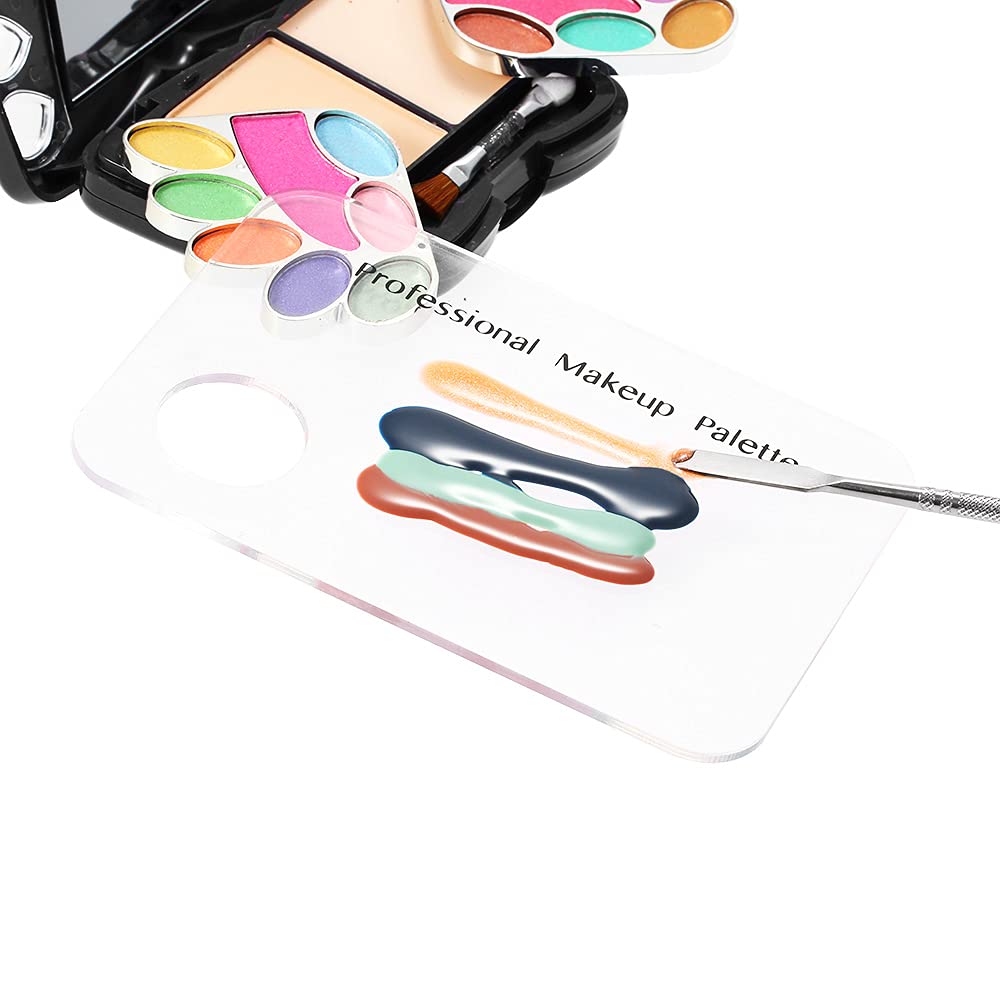 Professional Nail Art Palette & Stainless Steel Spatula for Acrylic Makeup - Salon & Home Use