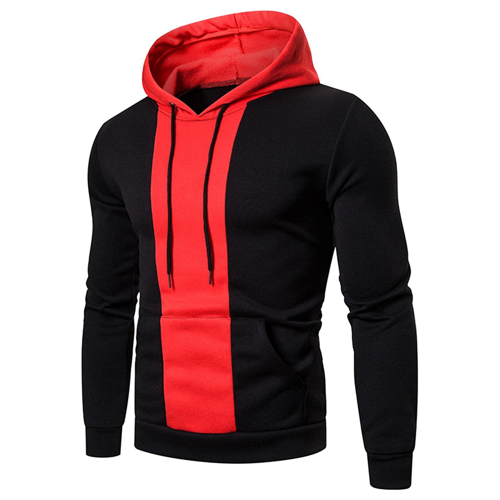 Men's Athletic Hooded Pullover Sweatshirt - Long Sleeve Casual Hoodie with Drawstring & Pocket - Perfect for Gym, Running, Outdoor Sports & Everyday Wear