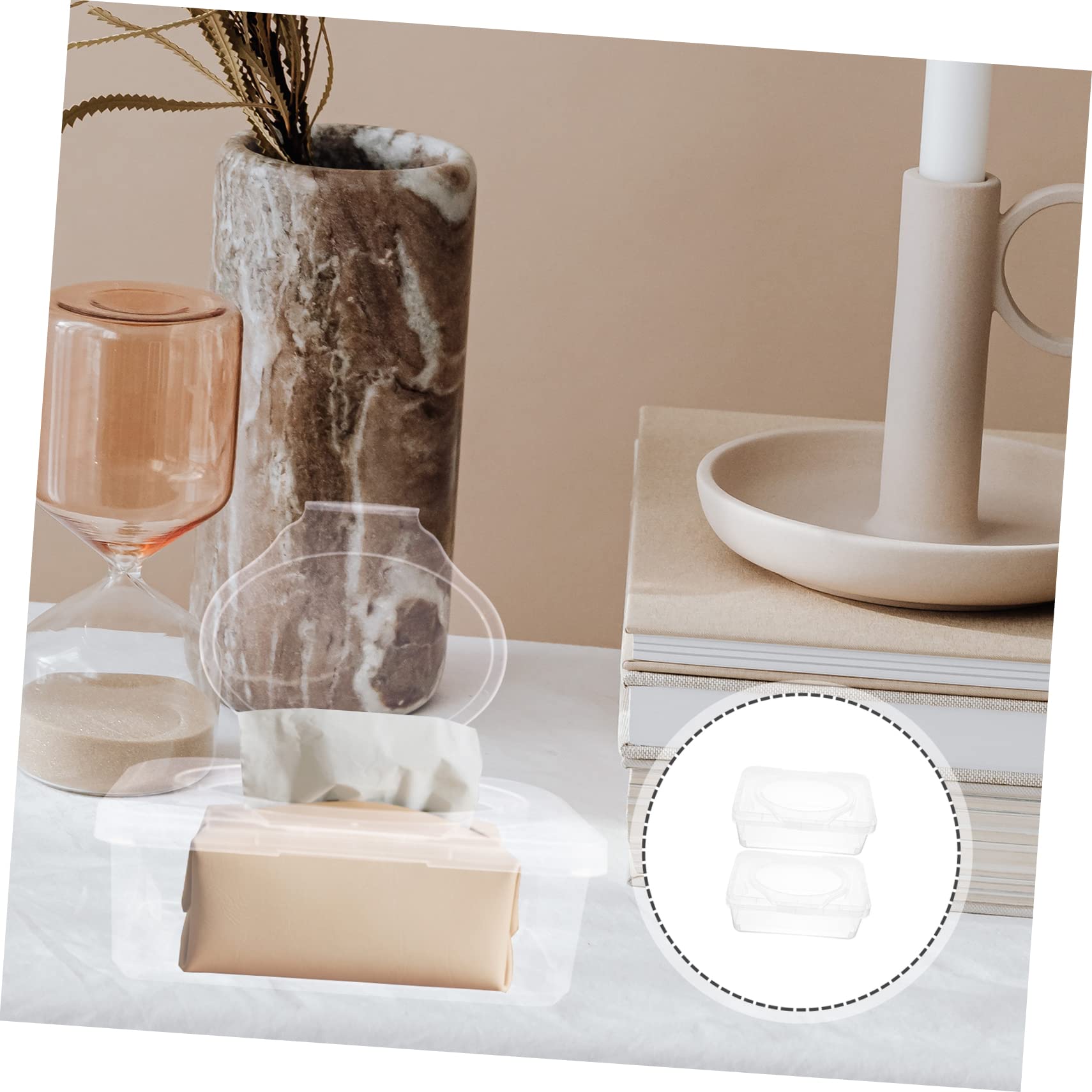 CULPRT Baby Wipe Holder 8-Pack - Transparent PP Wipe Dispenser Box for Nursery & Home (19.5x12.5x7.5cm) - Perfect for Diaper Changing Stations, Baby Care Essentials & Organized Nursery Decor