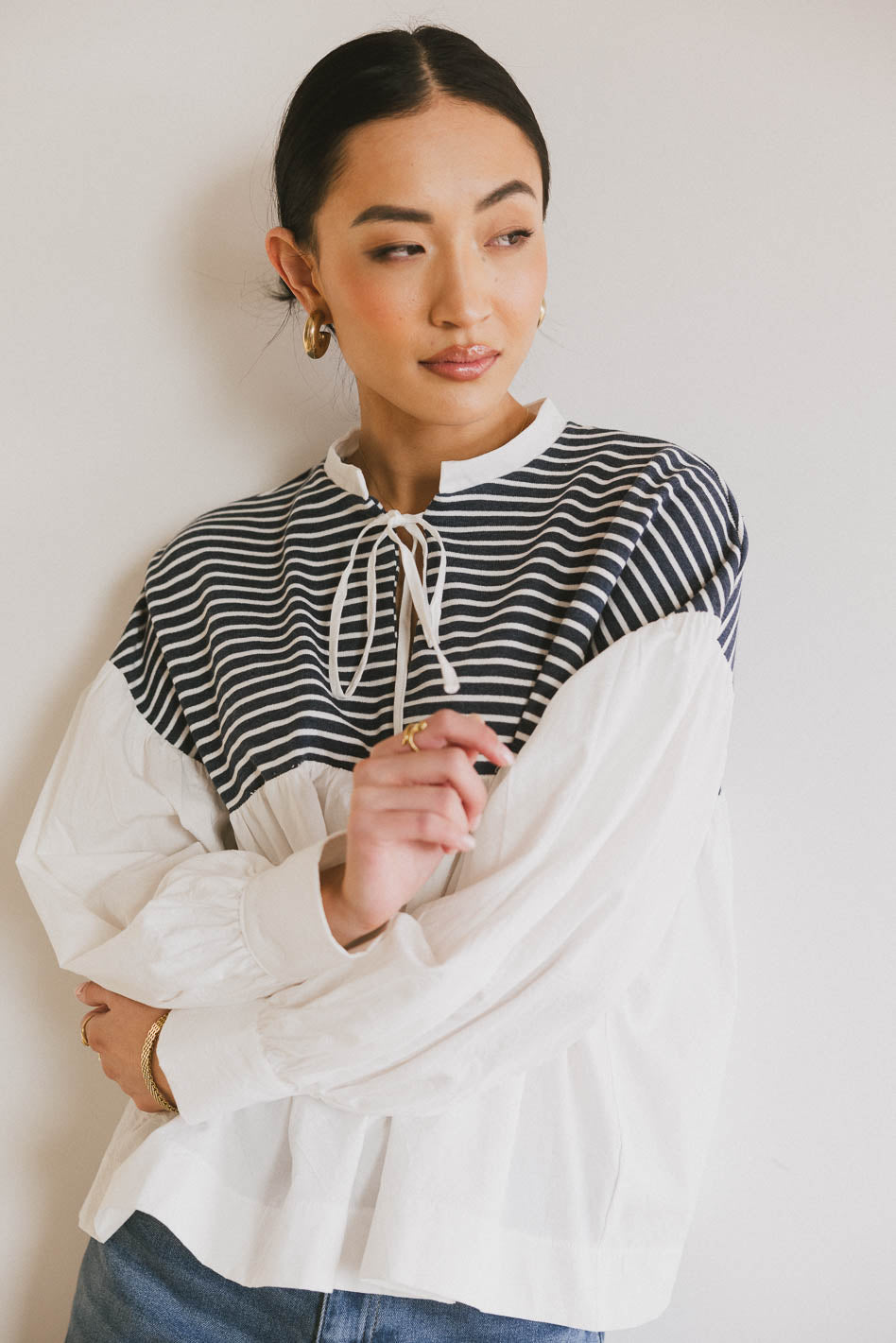 Anchor Striped Top for Women - Trendy & Comfortable Summer Blouse | Perfect for Beach Outings, Casual Wear & Office Outfits