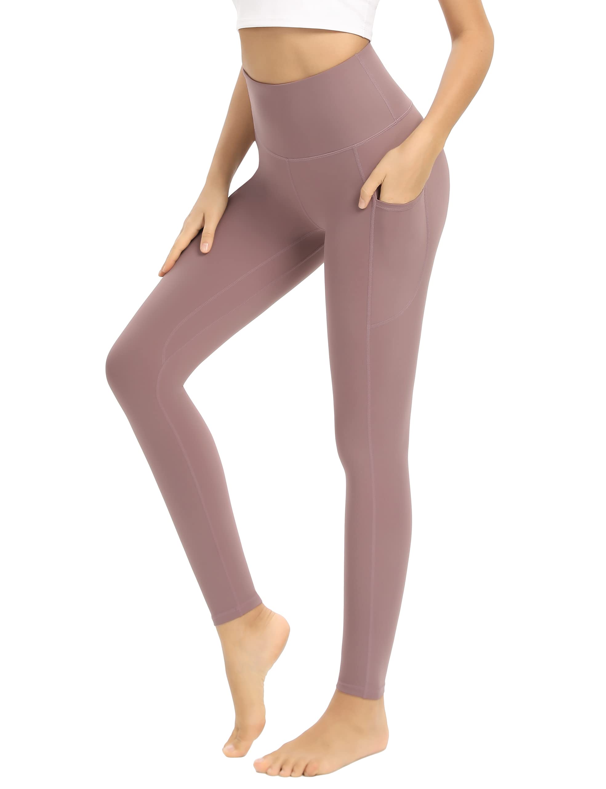 UUE Women's High Waisted Yoga Leggings with Pockets - Tummy Control Workout Pants & Butt Lifting Athletic Leggings for Yoga, Gym & Running