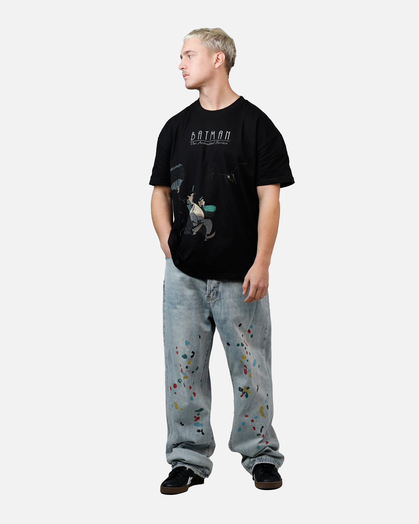 American Thrift X DC The Penguin Heavyweight T-Shirt Black | DC Comics Graphic Tee | Casual Superhero Shirt for Men | Perfect for Comic Con, Cosplay & Everyday Wear