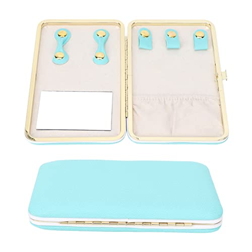 Portable Travel Jewelry Organizer Box - Large Jewelry Storage Case with Mirror for Rings, Earrings, Necklaces | Perfect for Travel, Home Display & Gift Giving (Green)