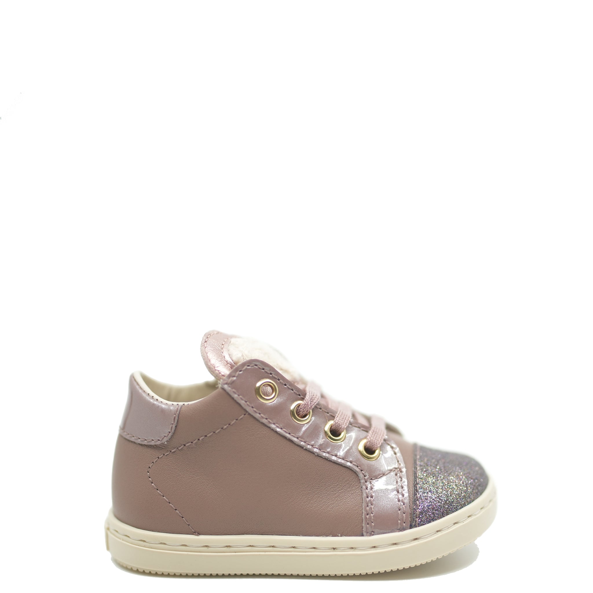 Beberlis Rose Glitter Baby Sneakers - Sparkly Girls' First Walking Shoes for Toddlers 12-24 Months | Perfect for Birthday Gifts, Photo Shoots & Special Occasions