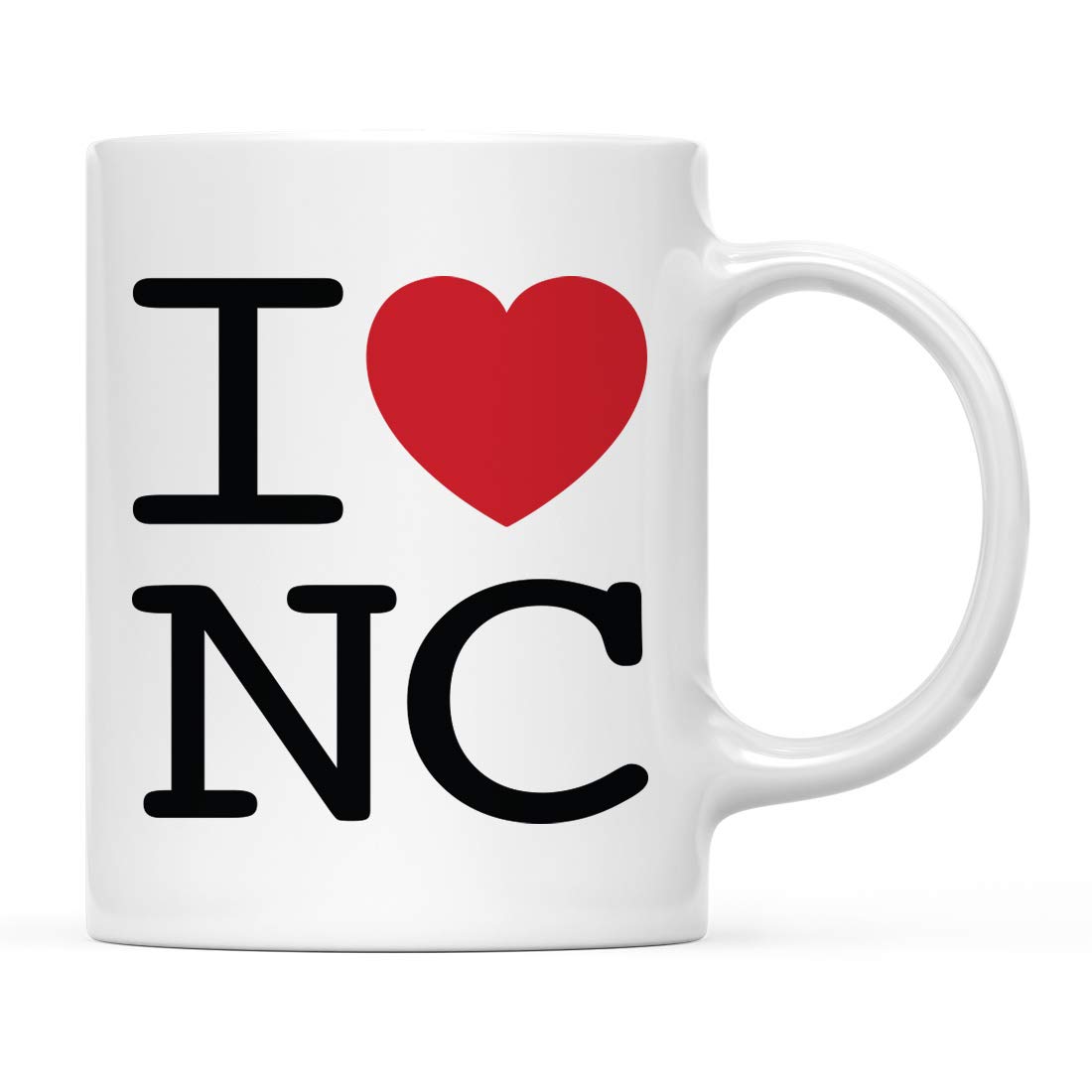 Andaz Press I Heart US State Coffee Mug Collection - 50 States Ceramic Mugs for Coffee & Tea - Perfect for Home, Office, Gift Giving & Collectors (Choose Your State)