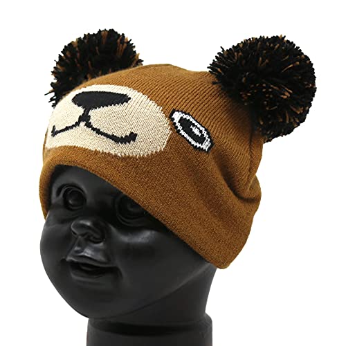 Brown Bear With Double Poms