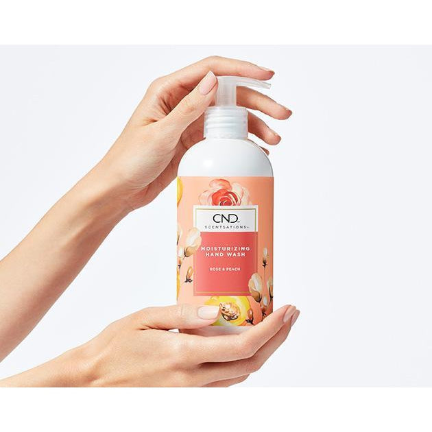 CND Scentsations Rose & Peach Scented Hand Wash 13.2 fl oz - Moisturizing & Refreshing for Bathroom, Kitchen, and Office Use