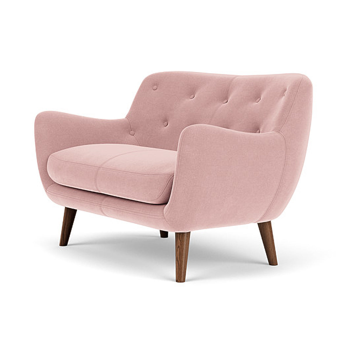 Herman Fabric 2 Seater Sofa - Modern Living Room Couch for Small Spaces, Apartment & Home Decor - Comfortable Loveseat with Soft Upholstery for Relaxing, Entertaining & Cozy Lounging