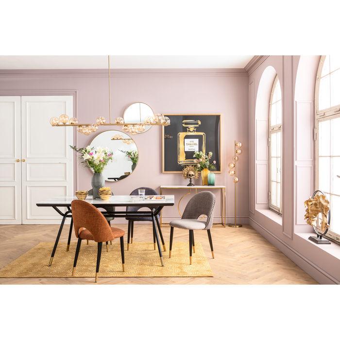 Gold Console Table Miami Loft Style 120cm - Modern Entryway Sofa Table for Living Room, Hallway & Bedroom Decor