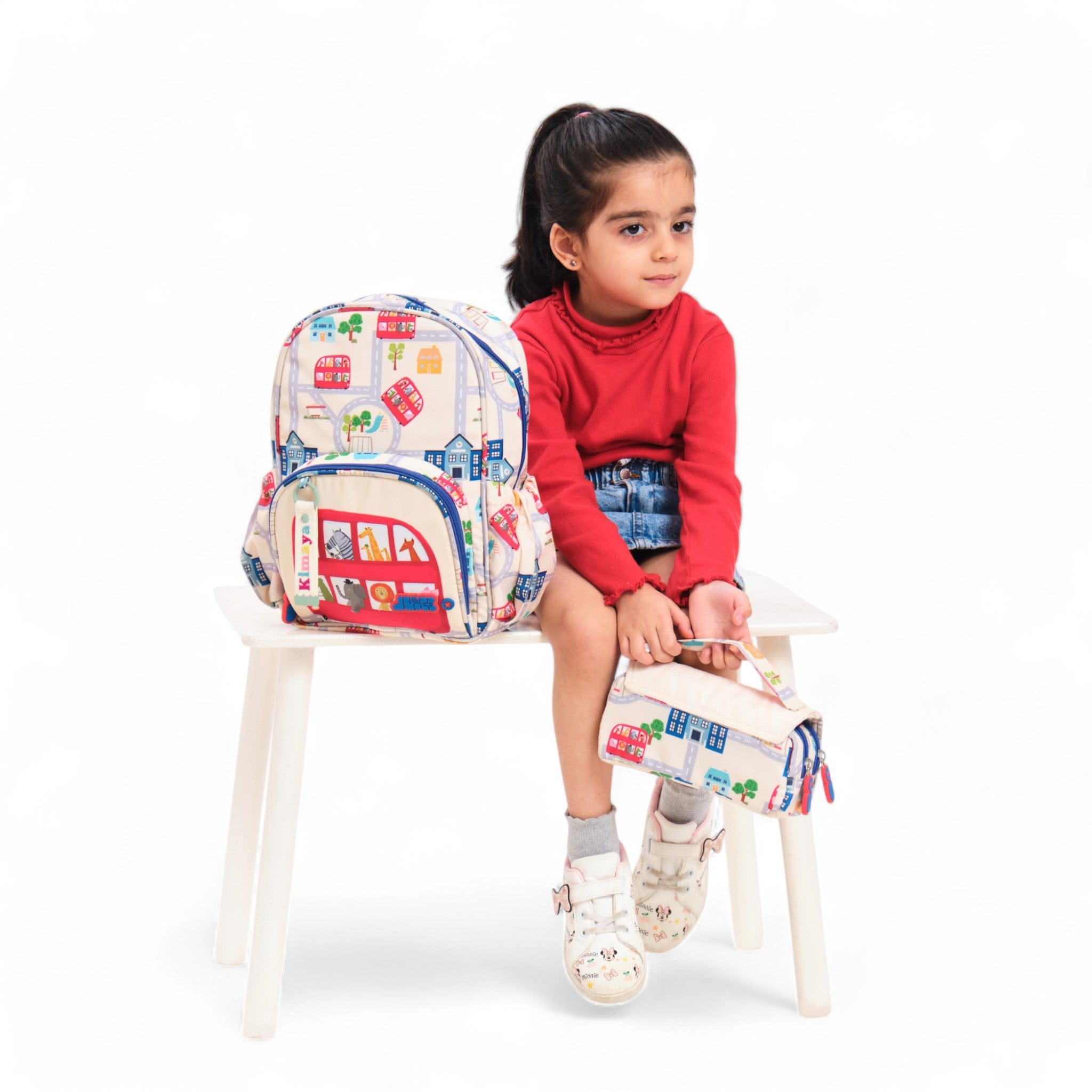 Wheel on the Bus Small Backpack for Kids - Cute Toddler School Bag with Bus Design - Perfect for Preschool, Daycare & Travel Accessories