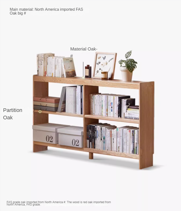 Oak Solid Wood Ultra Narrow Storage Rack - Space-Saving Shelf for Small Rooms, Bathroom, Kitchen & Closet Organization