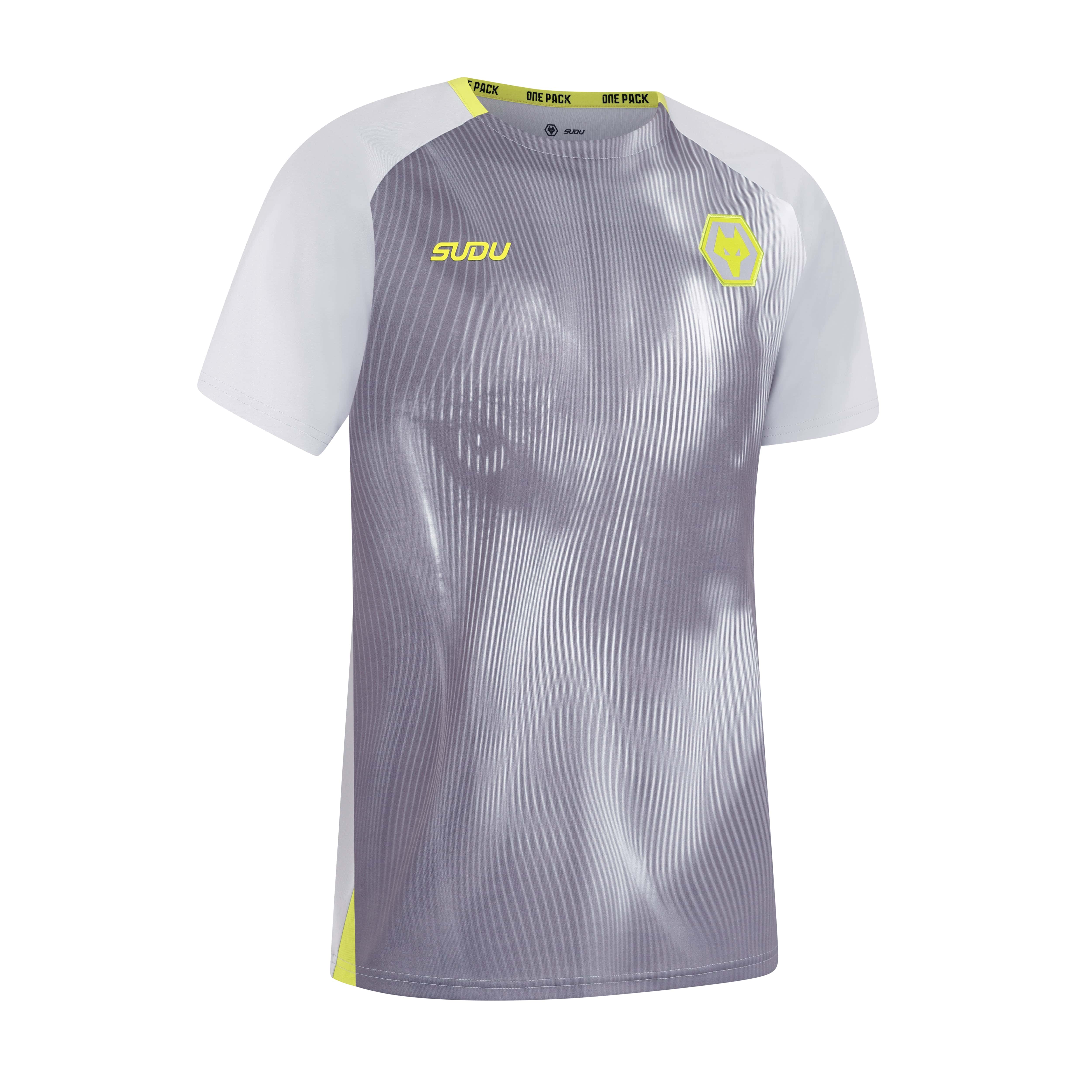 2024-2025 Wolves Players Training T-Shirt for Men - Grey - Breathable & Comfortable Soccer Jersey for Practice, Gym & Casual Wear
