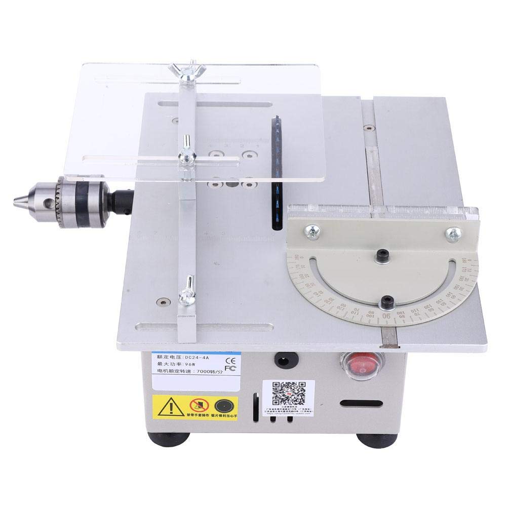 Multi-Function Mini Precision Table Saw for Woodworking - DIY Wood Lathe, Polisher & Drilling Machine for Handmade Crafts, PCB Cutting | Perfect for Wooden Model Making & Circuit Board Projects