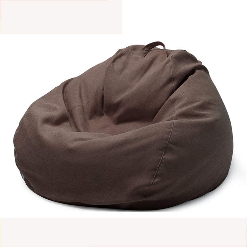 WYJW Large Highback Bean Bag Chair for Adults & Kids - Waterproof Lazy Sofa, Comfortable Lounge Chair for Indoor/Outdoor Use (EPS Filling, XL Size, Brown) - Perfect for Living Rooms, Bedrooms, Dorms and Backyard Relaxation