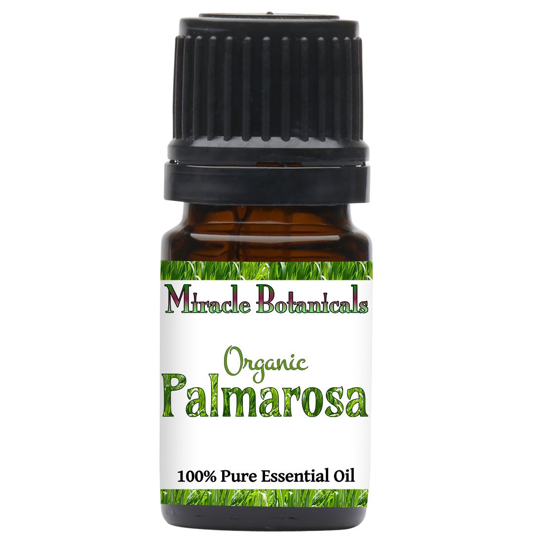 Organic Palmarosa Essential Oil (Cymbopogon Martini) - Pure Aromatherapy Oil for Relaxation, Skin Care & Diffuser Blends - USDA Certified Therapeutic Grade Essential Oil for Massage, DIY Beauty & Home Fragrance