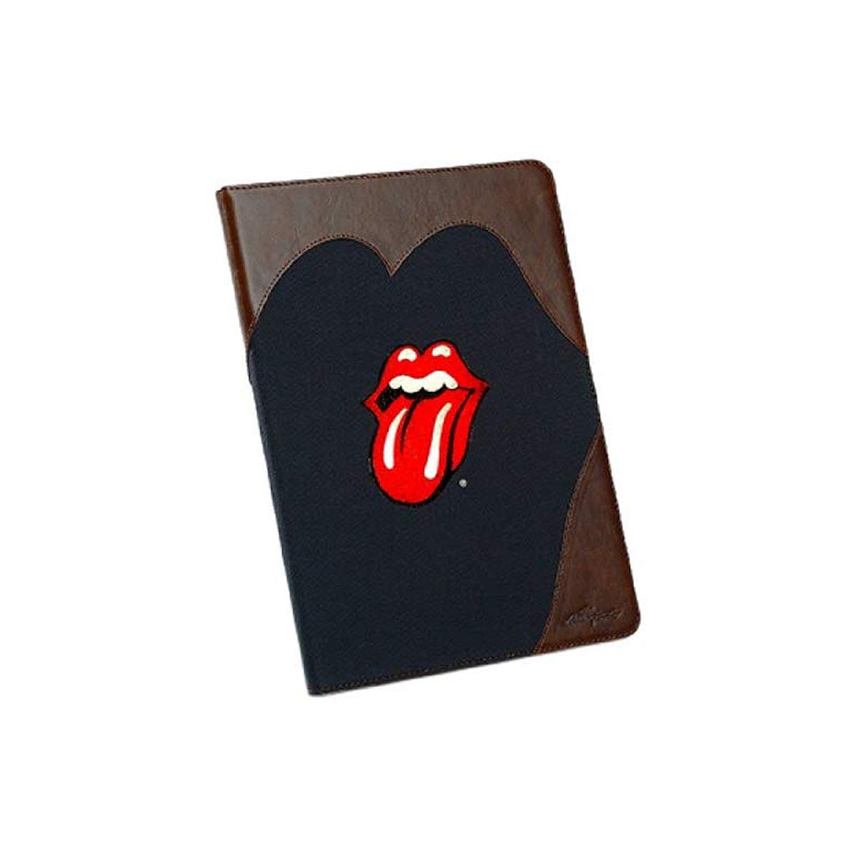 ZENUS Rolling Stones Classic Tongue Design Cambridge Diary Navy Case for iPad Air - Perfect for Travel, Work & School Protection