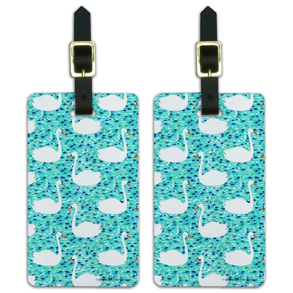 Swan Lake Luggage Tags for Suitcases - Elegant Travel ID Tags with Unique Ballet Design - Set of 2 - Perfect for Airports, Cruise Ships & Business Trips