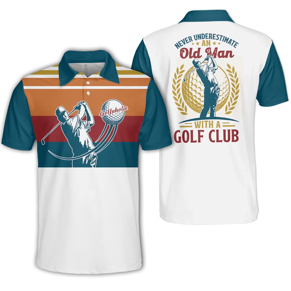 Funny Golf Shirts for Men - Moisture Wicking Dry Fit Polo Shirts - Hilarious Golf Apparel for Golfers - Perfect Gift for Golf Lovers - Ideal for Golf Courses, Tournaments & Casual Wear