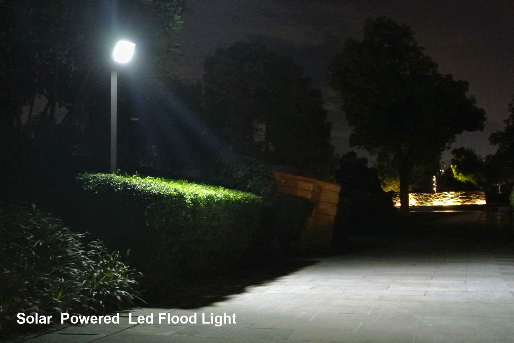 120 LED Solar Flood Lights Outdoor Waterproof - SUNLONG Aluminum Security Lights for Garage, Yard, Parking, Patio | Energy-Efficient Solar Powered Lighting for Driveway, Billboard & Home Security