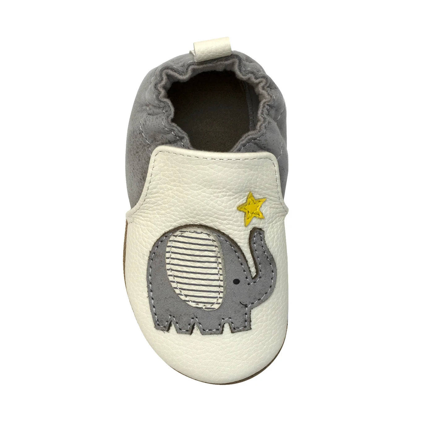 Robeez Soft Sole Baby Shoes with Elephant & Stars Design - Comfortable First Walkers for Infants & Toddlers - Perfect for Indoor Play, Outdoor Adventures & Special Occasions