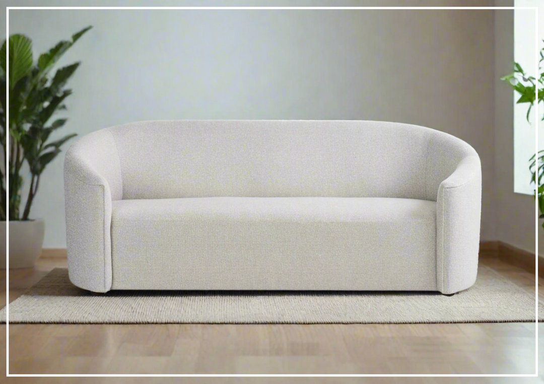 Universal Serenity 88 Fabric Sofa with Curved Arms - Modern Comfortable Living Room Couch for Small Spaces, Apartments & Cozy Home Decor