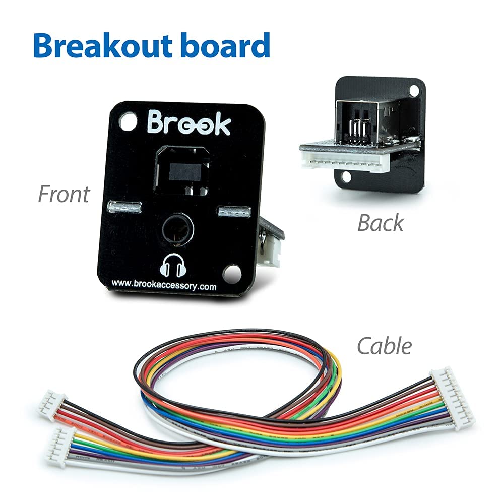 Brook PS4+ Audio Fighting Board - Pre-Installed Header Version for PS4/PS5 Arcade Sticks - Perfect for Fighting Games & Esports Tournaments