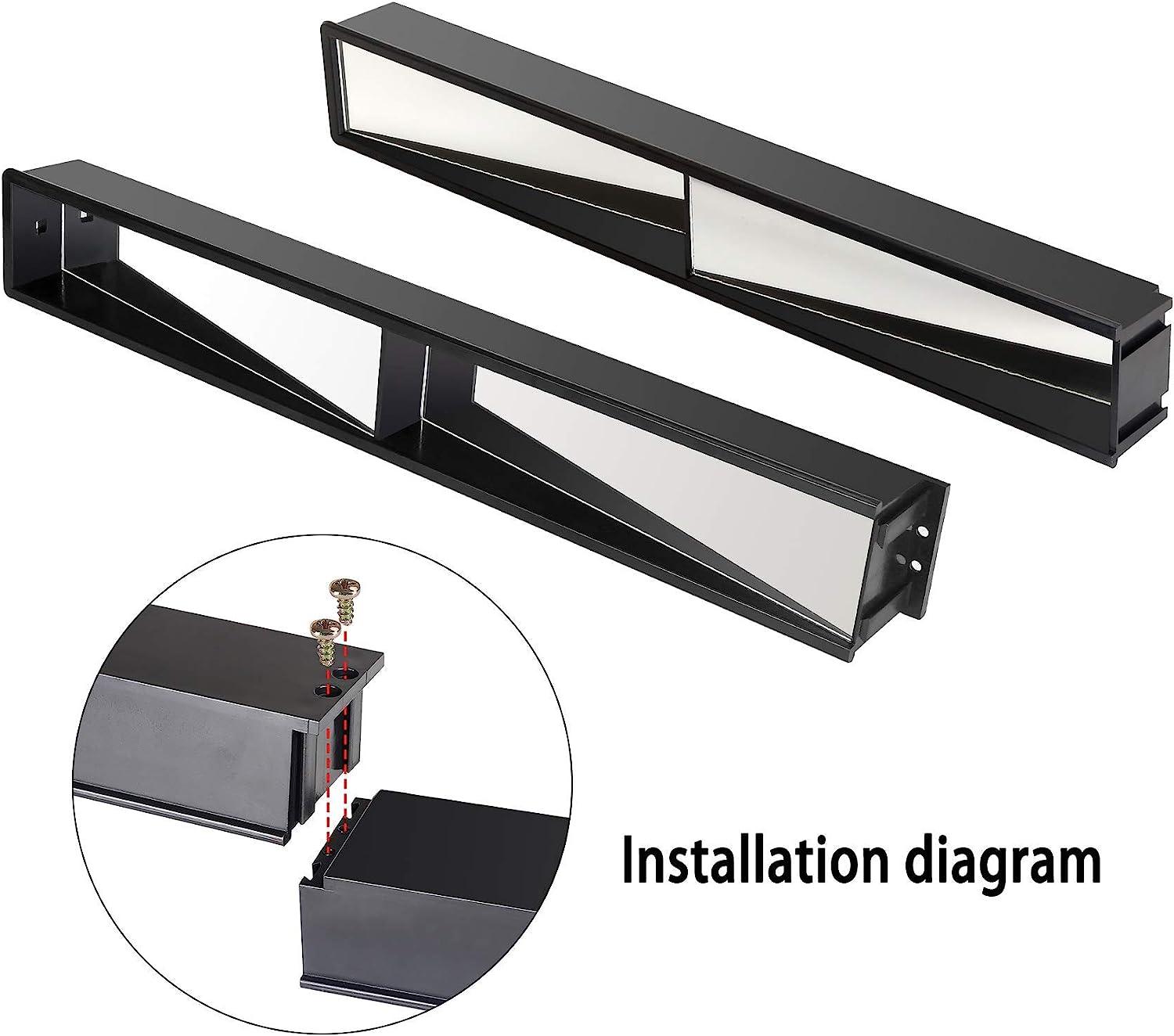 Universal Golf Cart 4 Panel & 5 Panel Rearview Mirror Kit - Adjustable Plate Mirror for Enhanced Safety & Visibility - Perfect for Golf Carts, UTVs & Utility Vehicles