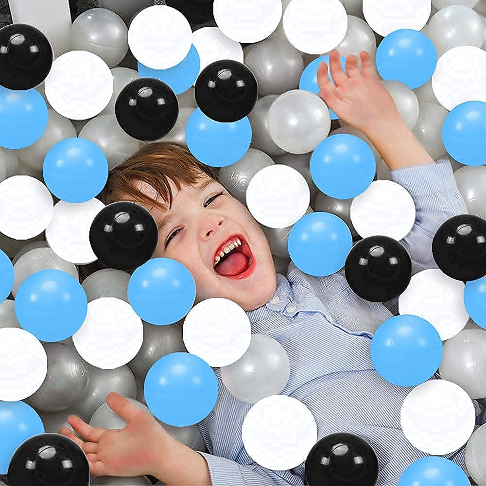 STARBOLO 100-Pack Soft Plastic Ball Pit Balls - BPA & Phthalate Free, Non-Toxic, Crush Proof Play Balls for Toddlers & Kids (Ages 1-5) - Perfect for Indoor Play, Birthday Parties, Ball Pits, Pools, and Tents