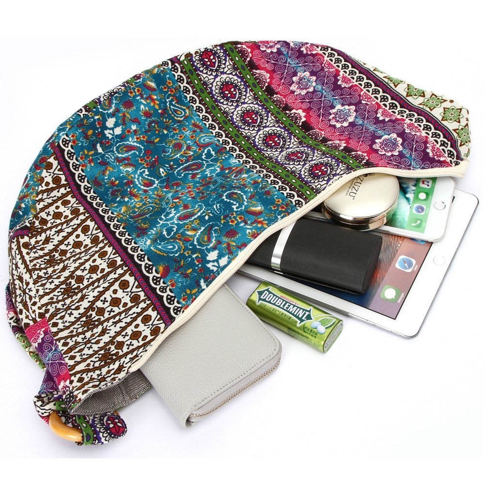 KARRESLY Women's Crossbody Bag - Adjustable Strap Ethnic Style Shoulder Purse for Everyday Use, Travel & Shopping