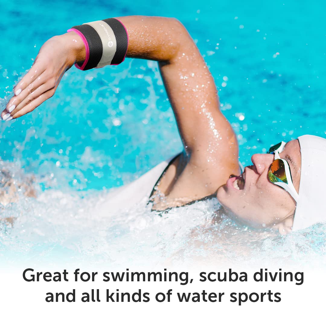 Gymenist Adjustable Waterproof Ankle Weights for Swimming, Aqua Fitness, Water Aerobics & All Water Sports Activities