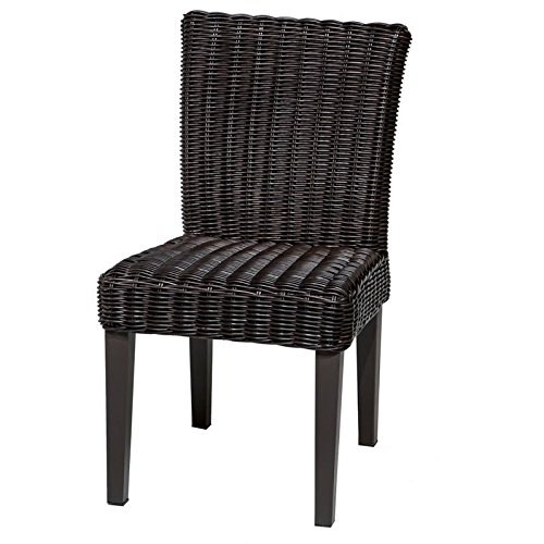 TK Classics 2-Piece Venice Armless Dining Chairs Set - Chestnut Brown Wooden Side Chairs for Kitchen, Dining Room, Breakfast Nook & Small Spaces