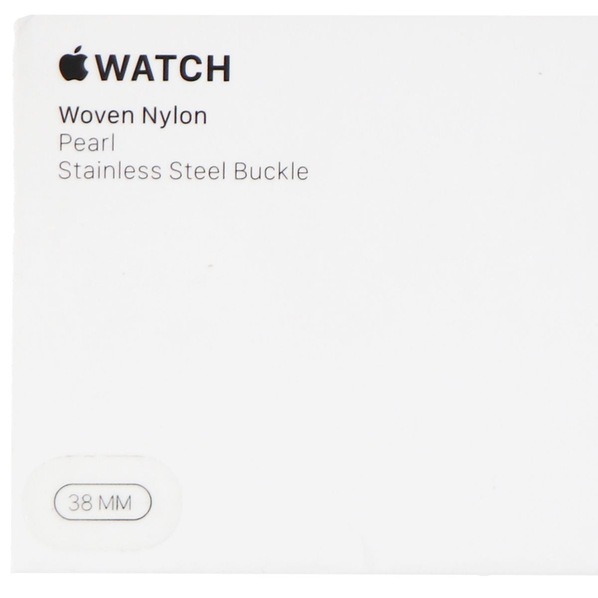 Apple Watch Band 38mm & 40mm - Woven Nylon Strap in Pearl White | Comfortable & Durable Replacement Band for Apple Watch Series 1-9 | Perfect for Workouts, Running & Everyday Wear