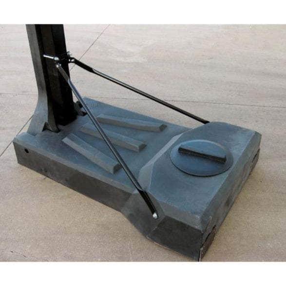 First Team OmniChamp Adjustable Height Portable Basketball Hoop System - Outdoor Basketball Goal for Driveway, Backyard & Gym Use