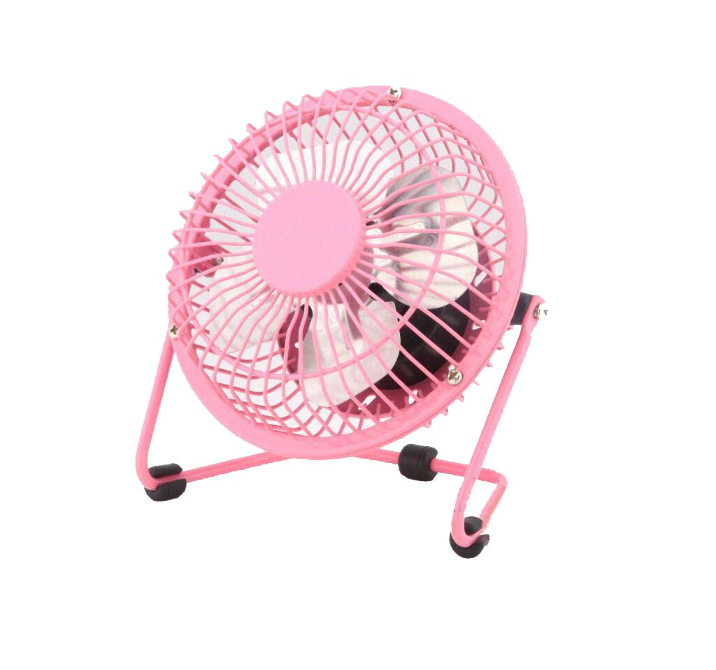 Vintage Metal USB Desk Fan - Portable Mini Table Fan with Quiet Cooling, On/Off Switch - 5.51 Inch Small Office Fan for Desktop, Travel & Home Use | Perfect for Workspace, Bedroom & Outdoor Activities