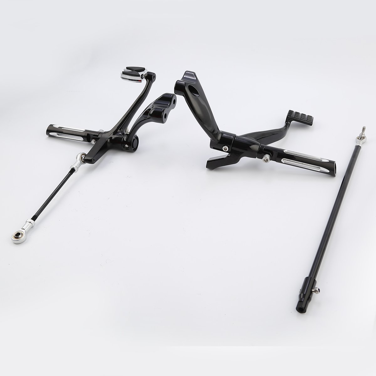 Harley-Davidson Sportster 1200/883 Forward Control Foot Pegs Levers Linkage Kit (2014-2022 Models) - Black | Easy Installation & Improved Riding Comfort for Cruiser Motorcycles