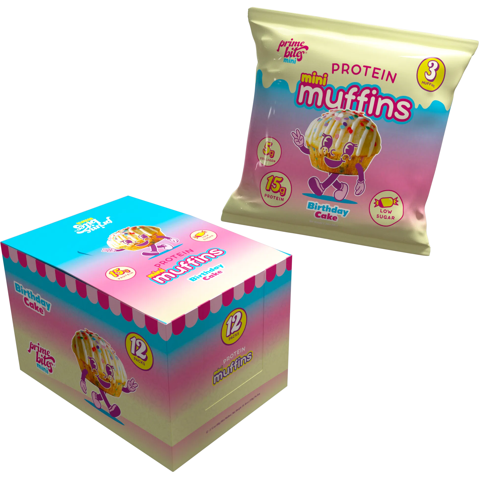 AP Prime Bites Mini Muffins - Delicious Bite-Sized Snacks for Kids Lunchboxes, After-School Treats & On-The-Go Breakfast (12 Pack)