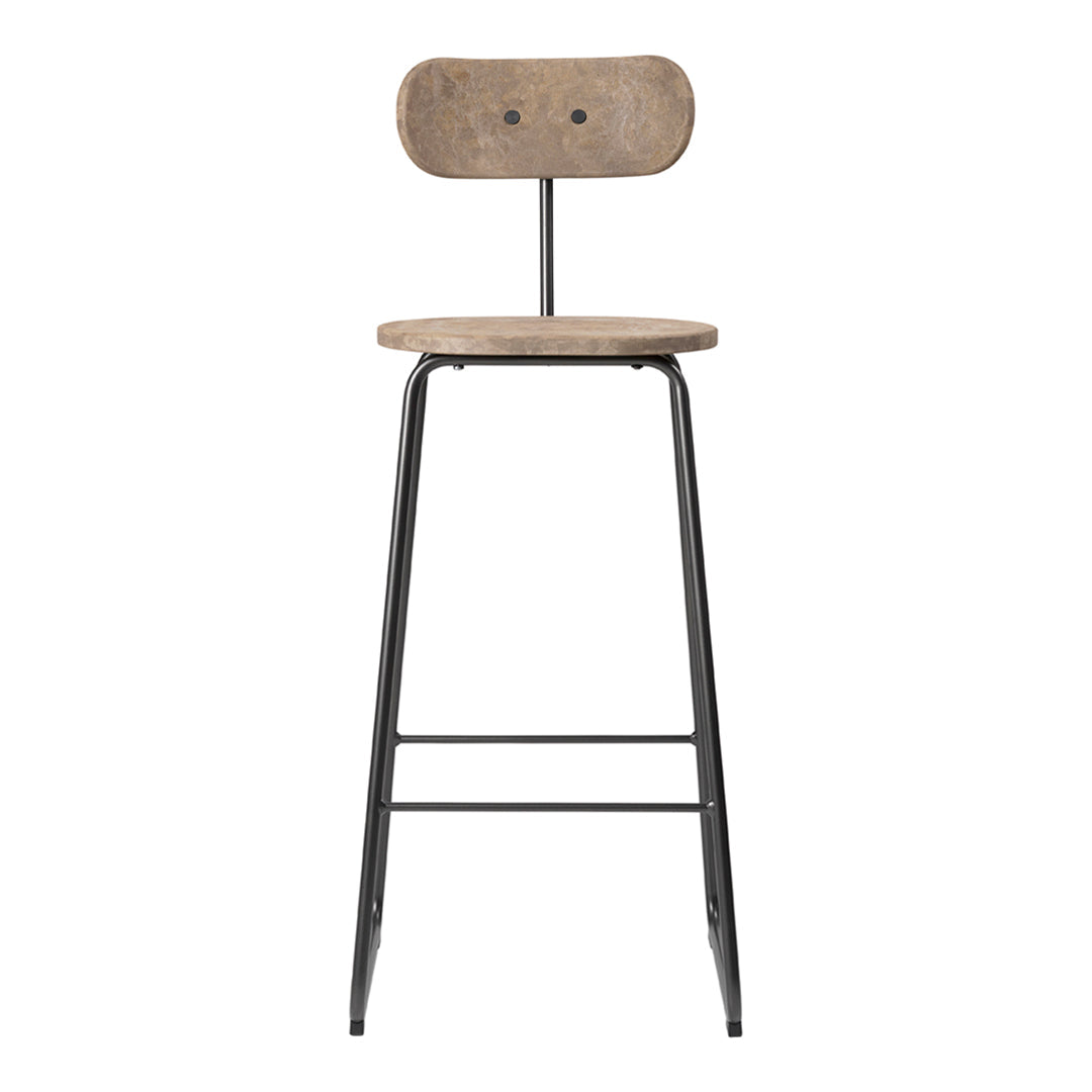 Comfortable Earth Bar Stool with Backrest - Adjustable Height Wooden Counter Stool for Kitchen Island, Breakfast Bar & Home Decor