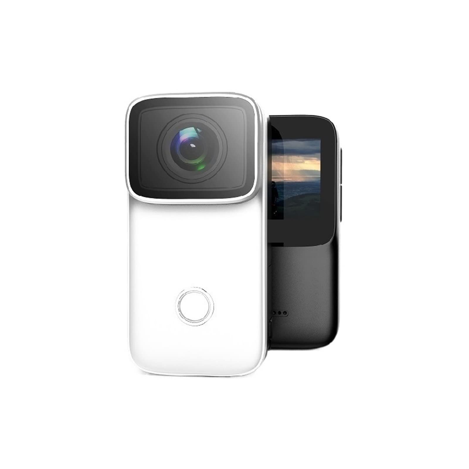 4K H.264 Waterproof Action Camera with Face Recognition & Night Vision - 32GB Memory, 2 White Batteries - Perfect for Extreme Sports, Underwater Adventures & Vlogging