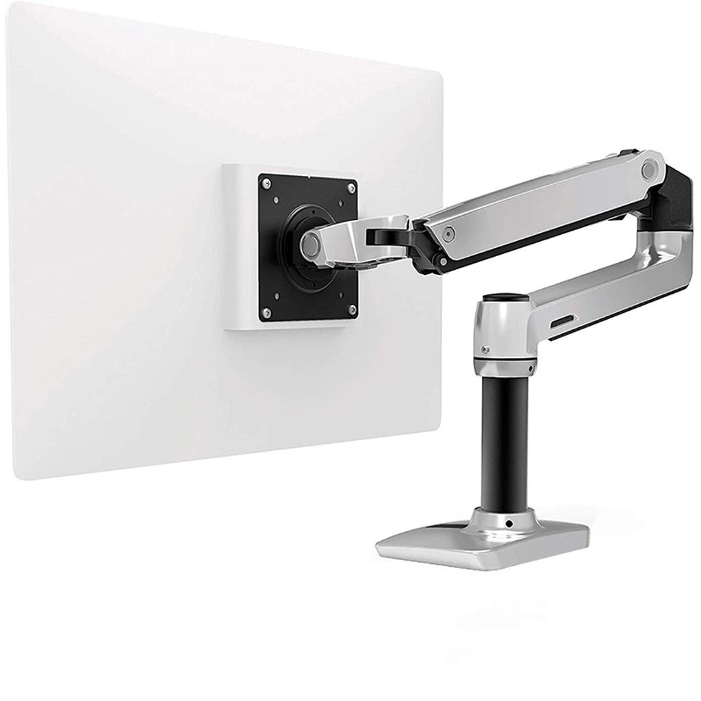 Single Monitor Stand Mount - Adjustable & Rotatable VESA 75/100mm for Screens Up to 34 Inches (24lbs Capacity) - Perfect for Home Office, Gaming & Workspace Setup