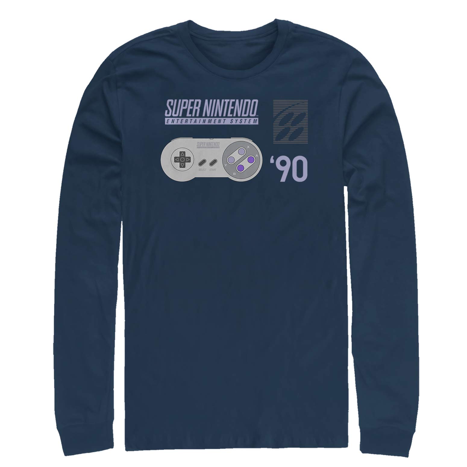Vintage Nintendo SNES Controller '90s Men's Long Sleeve T-Shirt - Retro Gaming Gift for Gamers & 90s Nostalgia Fans - Perfect for Cosplay, Gaming Events & Casual Wear