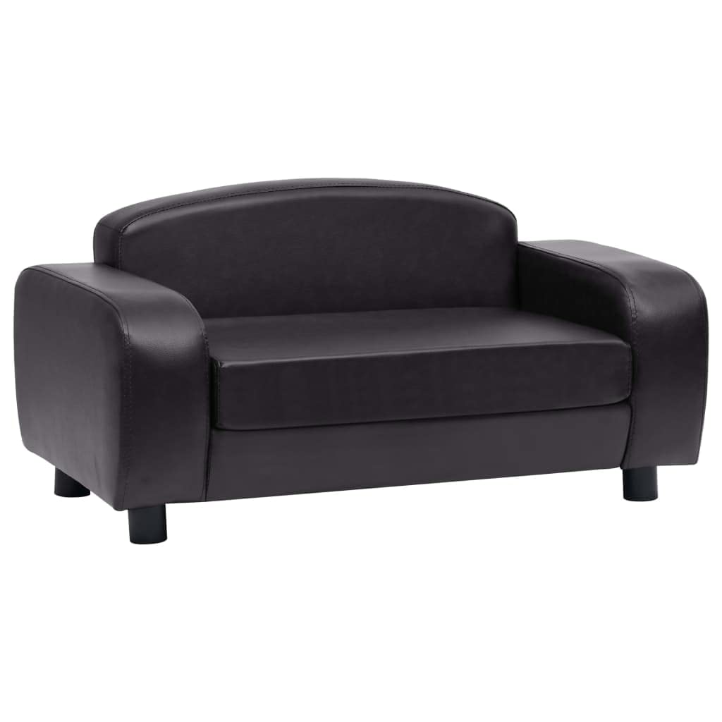 Premium Faux Leather Dog Sofa Bed - 31.5