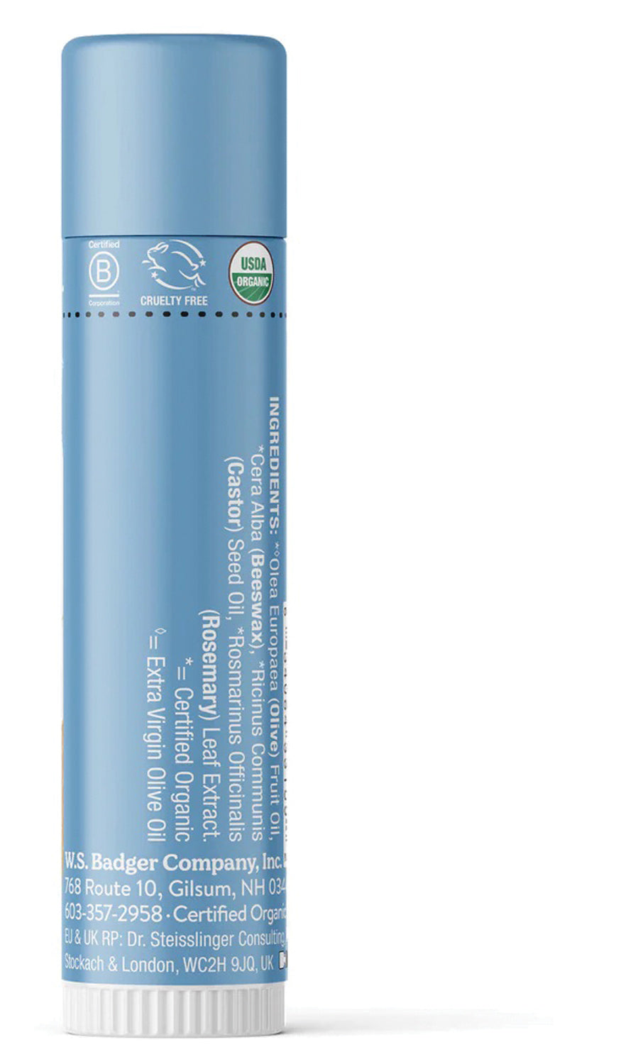 Organic Unscented Lip Balm by Badger - 0.15oz | Moisturizing & Nourishing for Dry Lips | Perfect for Daily Use, Outdoor Activities & Travel
