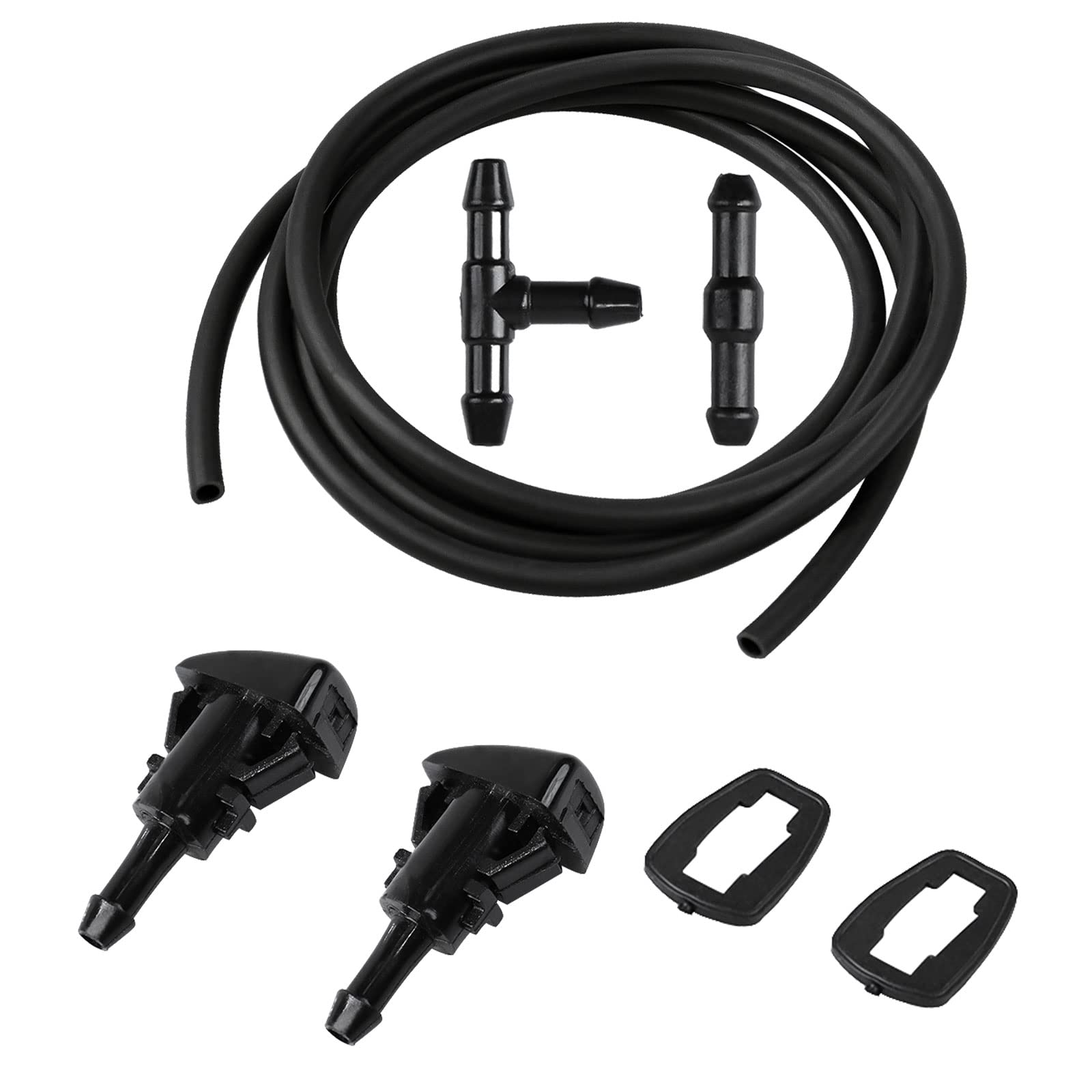 **Chrysler Dodge Ram Windshield Washer Nozzles Kit - Replacement Spray Nozzle with 79-Inch Hose & Connectors - Perfect for Winter Driving & Off-Road Adventures**