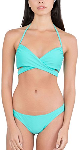 Plunging V-neckline - Turquoise
