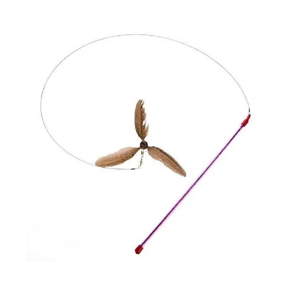 Da Purr Peller Interactive Cat Teaser Toy - Fun Feather Wand for Playful Kittens & Indoor Cats - Perfect for Bonding & Exercise