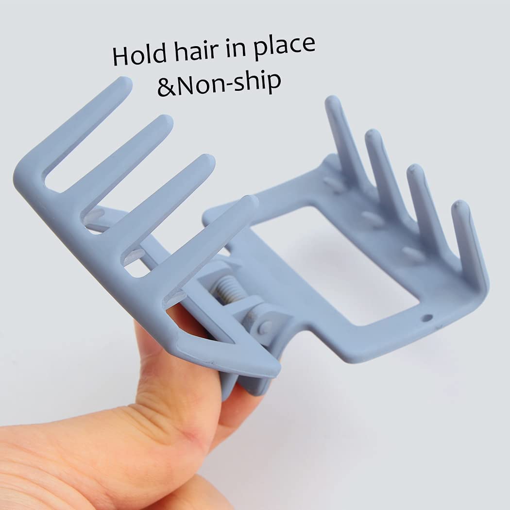 EPARTY 4-Pack Small Square Hair Claw Clips for Women with Thin Hair - Butterfly Barrettes Hairpins for Ponytail, Bun & Updo Hairstyles - Perfect for Work, Gym, Wedding & Daily Use