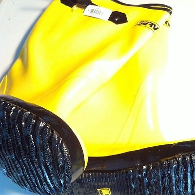 Servus 18 Yellow Rubber Overboots - Size 8 Men / 9.5 Women - Waterproof Work Boot Covers for Outdoor, Farming & Construction (Model A380)