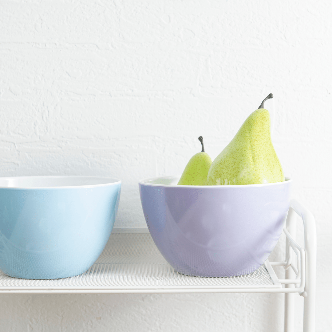 bzyoo 6-Piece 5.5 Inch 30.4oz ColorPop Bowls Set - Pastel Colored Melamine Serving Bowls for Salads, Desserts, Snacks & Party Tableware