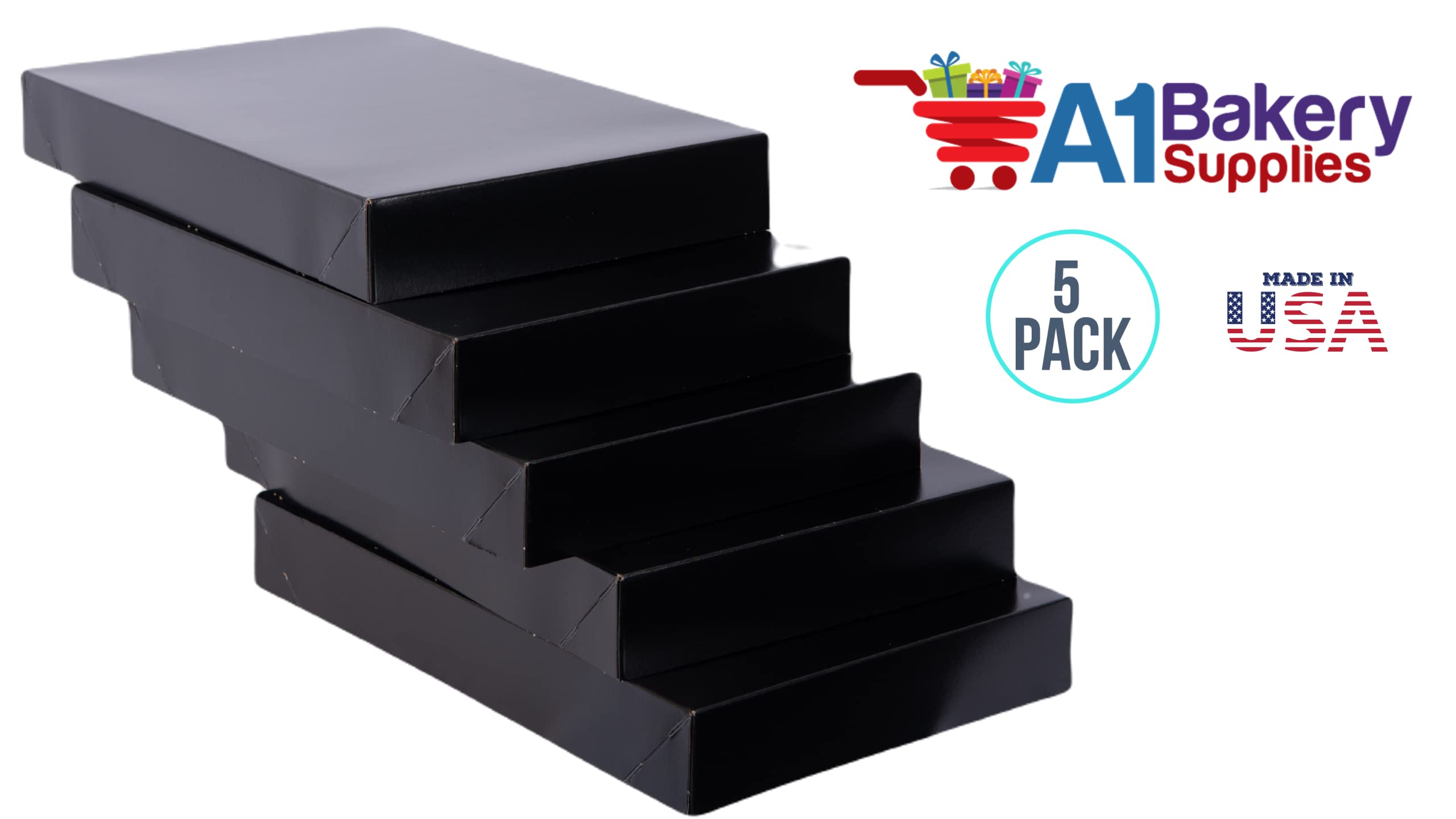 Premium 5-Pack Black Apparel Gift Boxes with Lids - Elegant Shirt & Top Packaging for Men & Women | Perfect for Birthday, Anniversary & Holiday Gifting